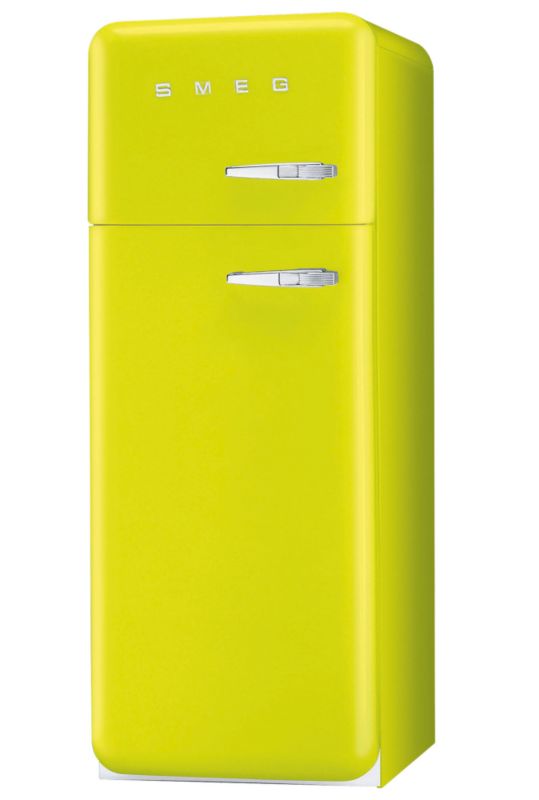 Smeg 50&39s Retro Style Fridge Freezer FAB30YVE Left Handed Lime Green