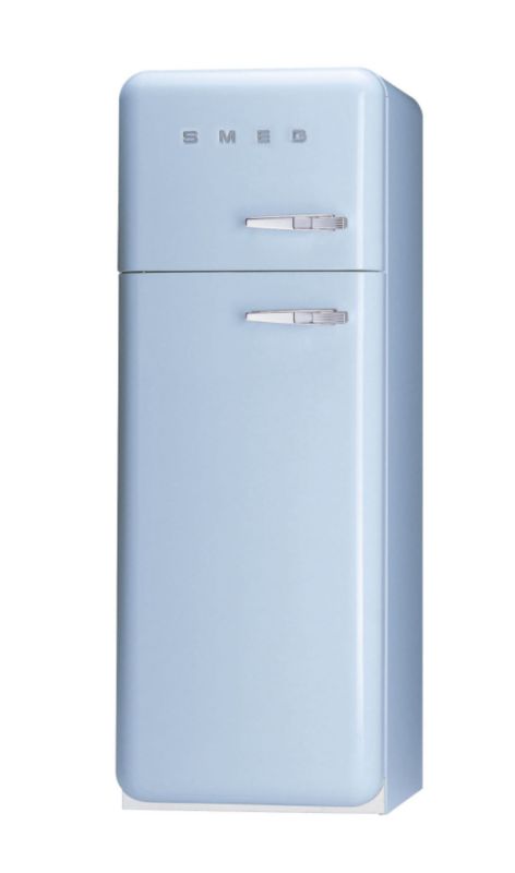 Smeg 50&39s Retro Style Fridge Freezer FAB30YAZ Left Handed Pale Blue