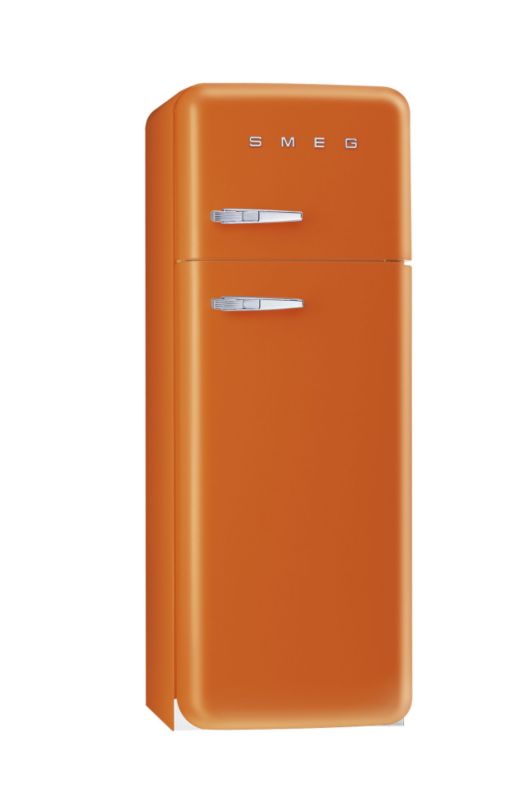 Smeg 50&39s Retro Style Fridge Freezer FAB30QO Right Handed Orange