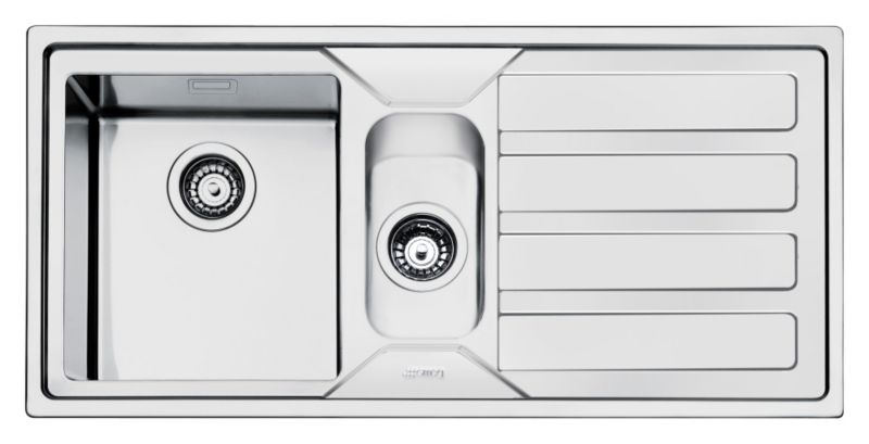 Smeg Mira 15 Bowl Right Hand Sink Stainless Steel