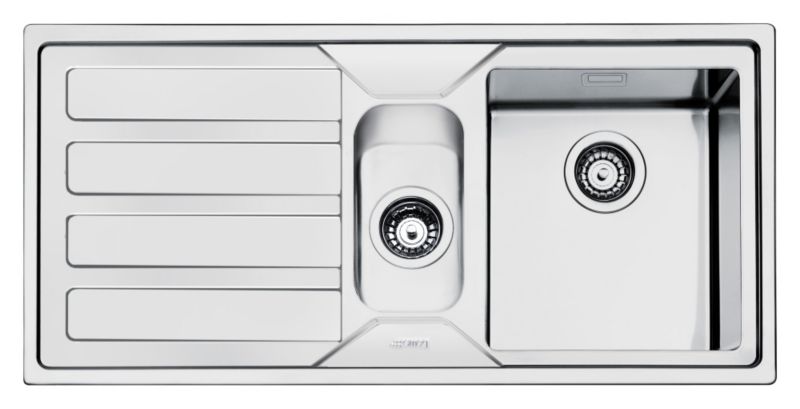 Smeg Mira 15 Bowl Left Hand Sink Stainless Steel