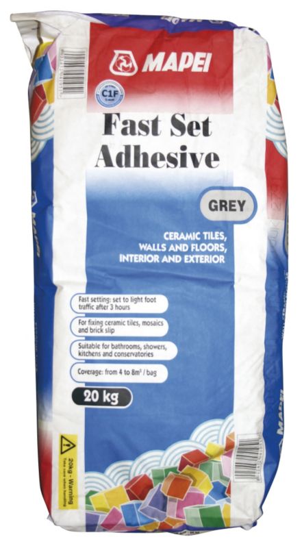 Buildfix Rapid Set Floor and Wall Tile Adhesive Grey 20kg