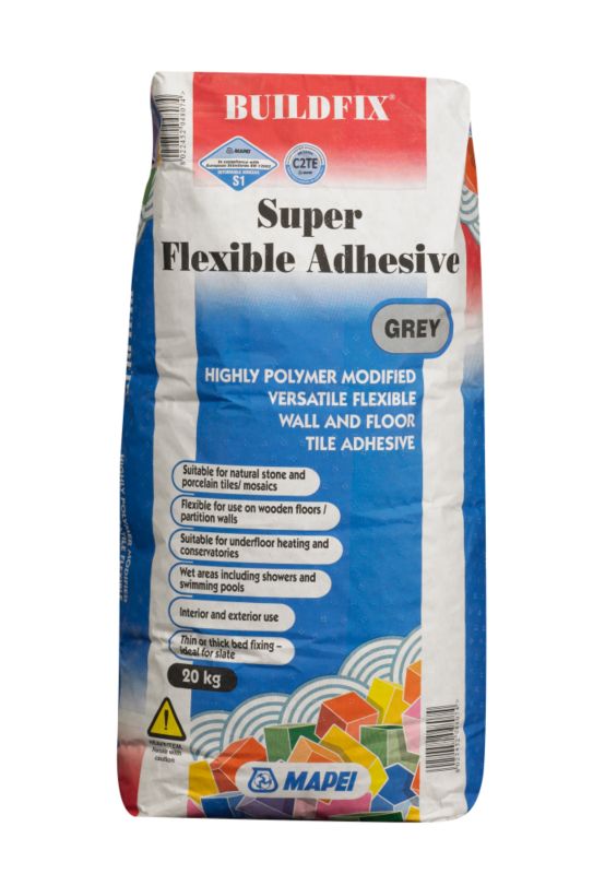 Buildfix Single Part Super Flexible Adhesive Grey 20kg