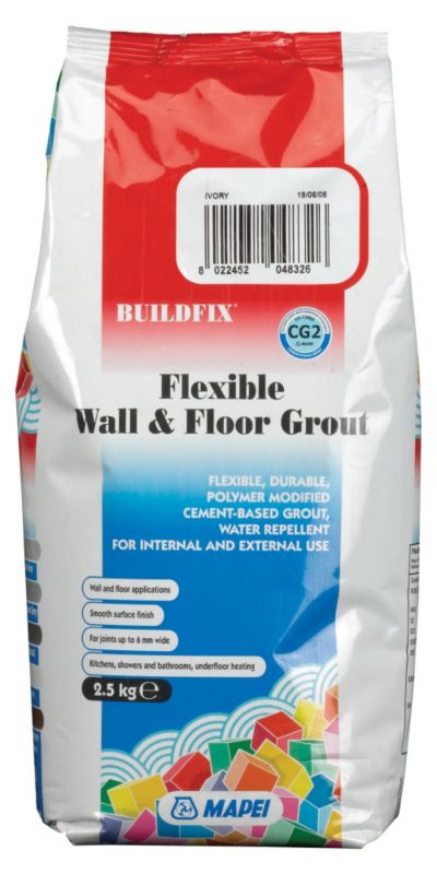 Buildfix Flexible Wall and Floor Grout Ivory Effect 25kg