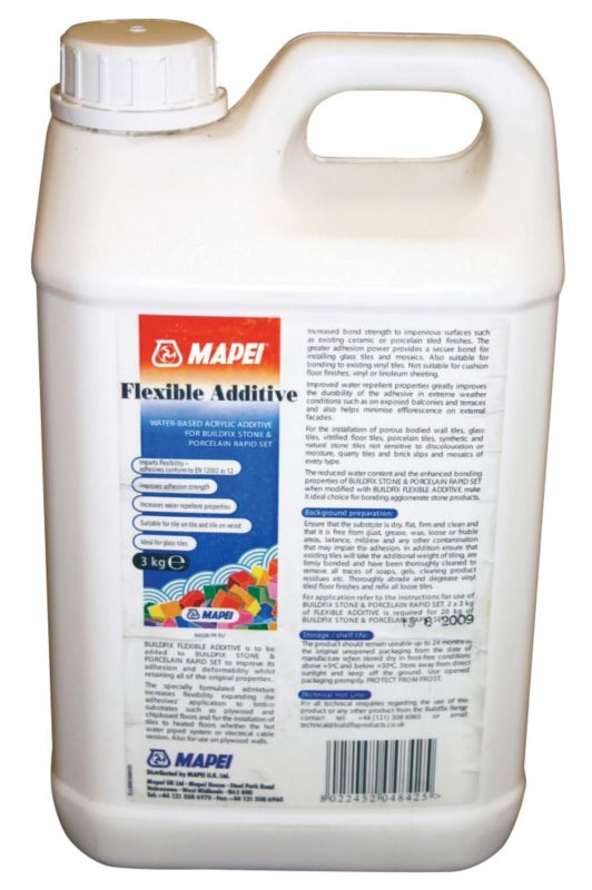 Buildfix Flexible Additive 3kg 6kg per 20kg of Adhesive