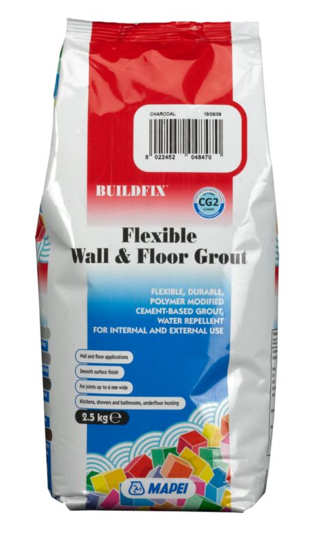 Buildfix Flexible Wall and Floor Grout Charcoal 25kg