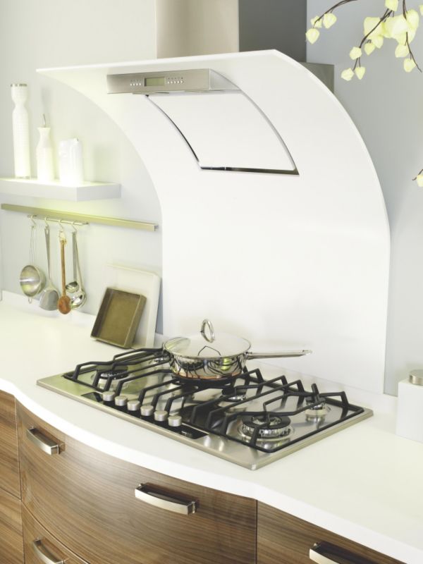 90cm Corian Designer Hood CORHD90SS Glacier White