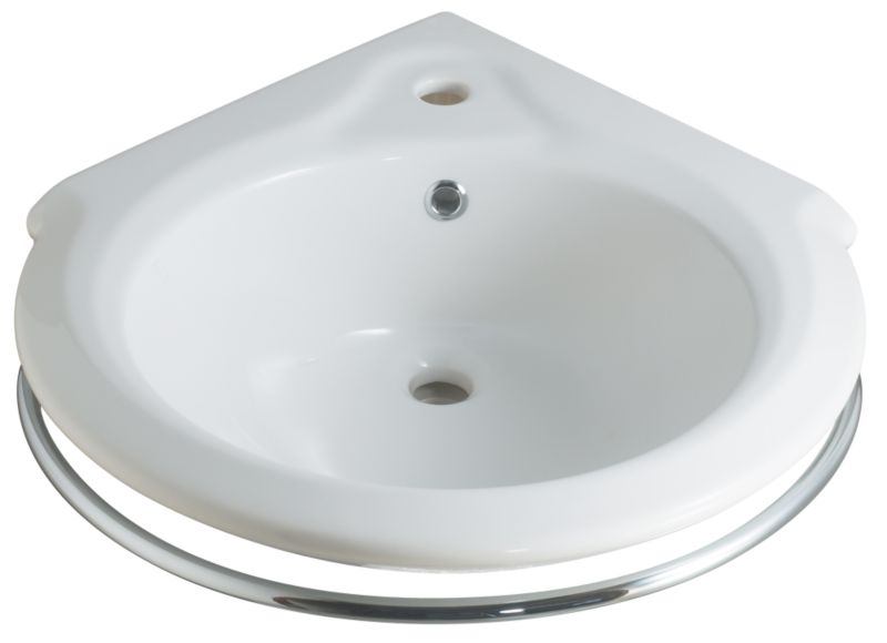 Barcelona Compact Basin White/Chrome Effect