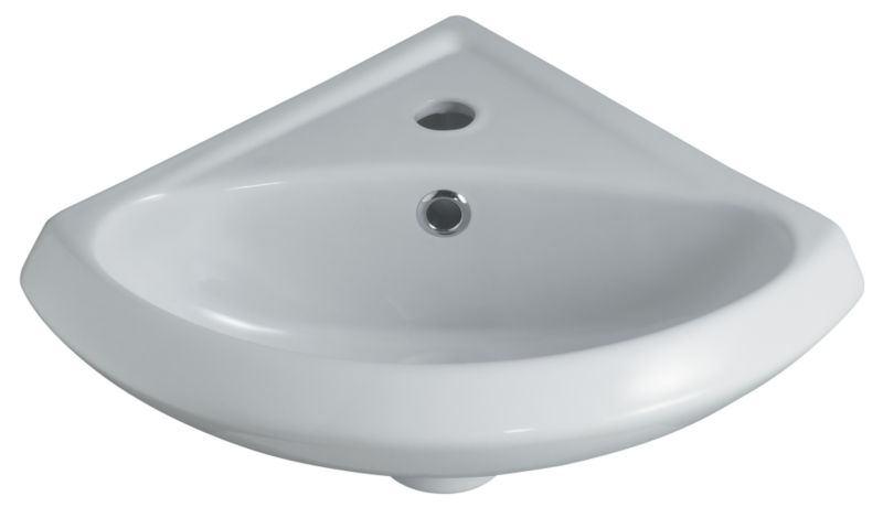 BandQ Barcelona Corner Cloakroom Basin White