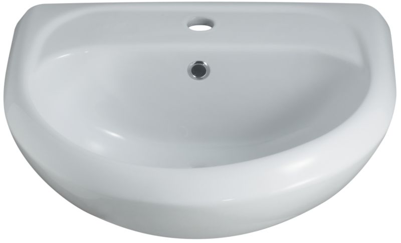 BandQ Mono Semi-Recessed Basin White (W)510 x (L)440mm