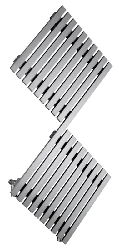 Accuro Korle Diamond Radiator Brushed Stainless Steel
