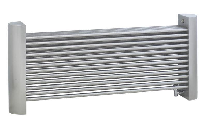 Accuro Korle Millennium 120 27 Radiator Brushed Stainless Steel H 50 x W 117 x D 17cm