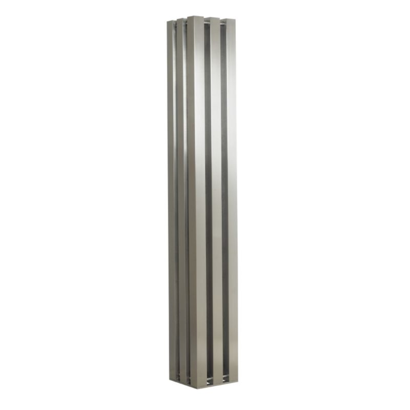 Accuro Korle Octet 1500 Radiator Brushed Stainless Steel H 151 x W 25 x D 25cm