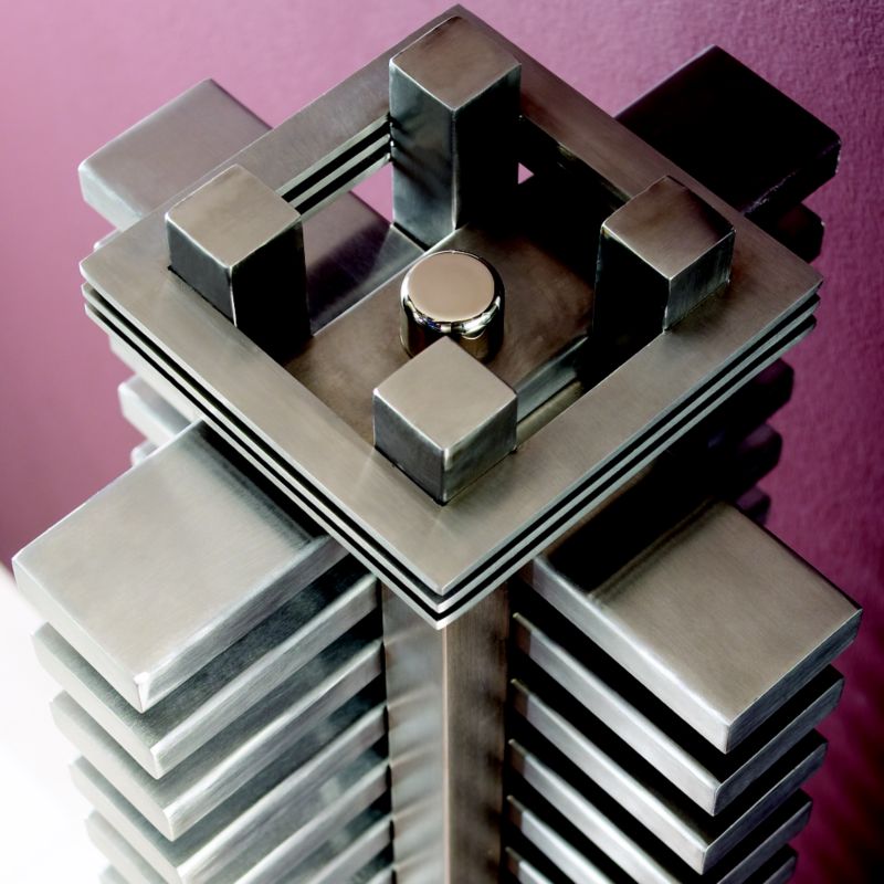 Alternative image for Accuro-Korle Totem 2560 Radiator Brushed Stainless Steel (H) 137 x (W) 32 x (D) 32cm