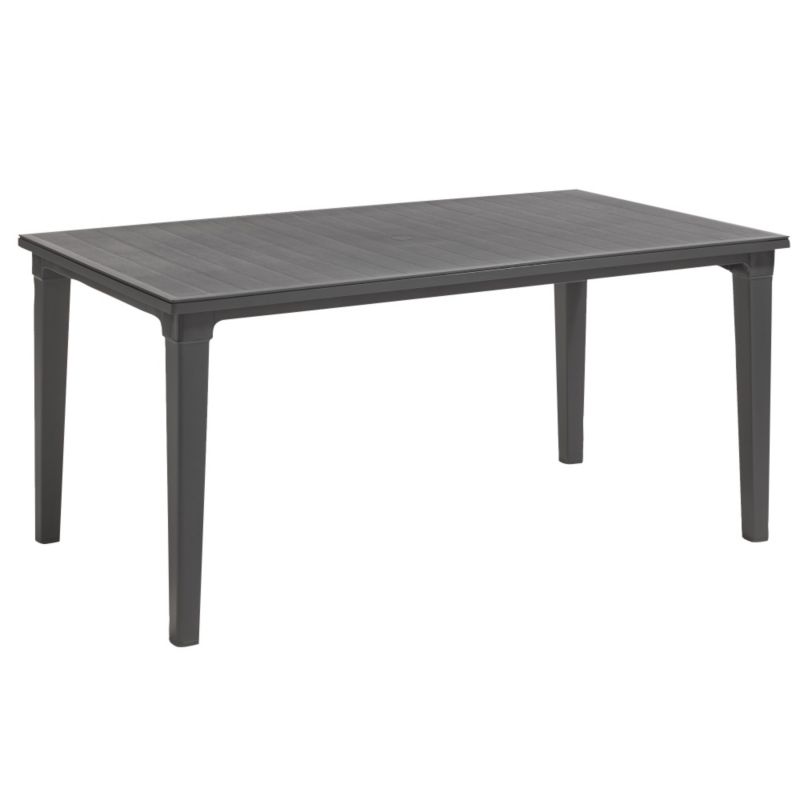 Plastic 6 Seater Table, Grey