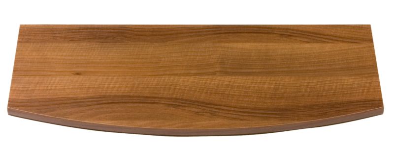 B&Q Bowed Shelf Board Walnut Effect (L)60cm