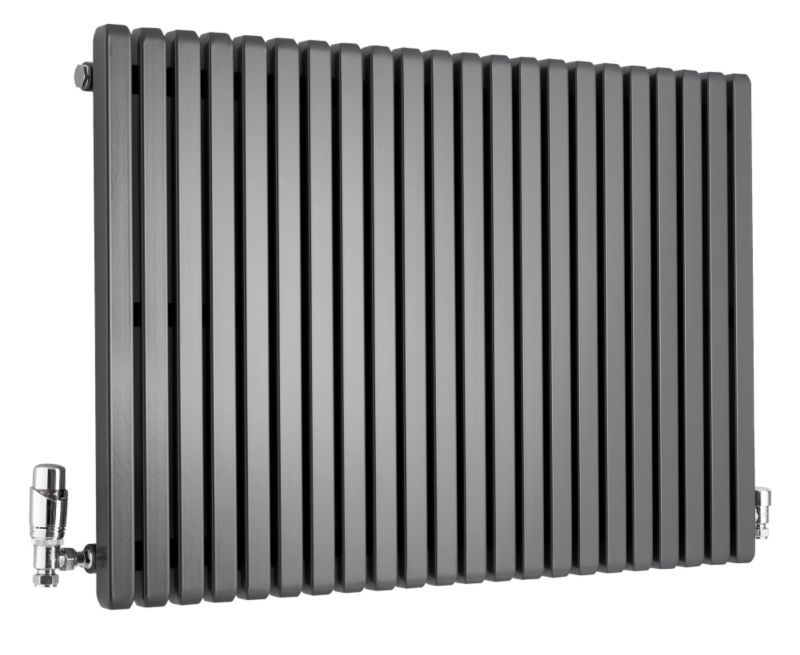 Supra Square Radiator Anthracite Grey (H)600 x (W)870 x (D)96mm