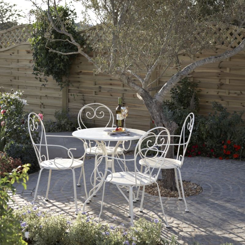 BandQ Lille Dining Set - Round Table and 4 Chairs