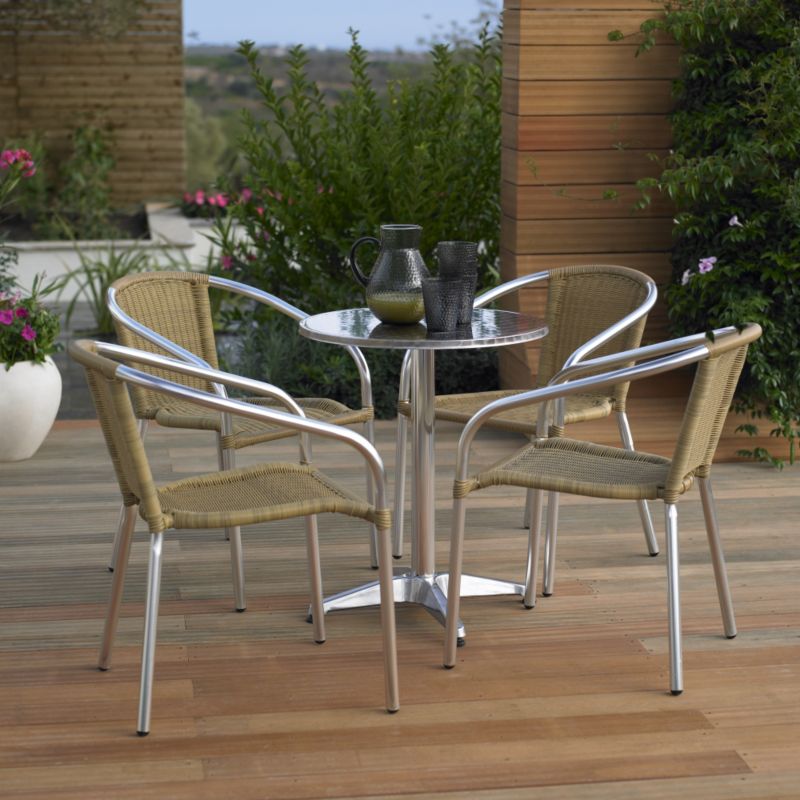 BandQ Tulsa Dining Set - Table and 4 Rattan Chairs