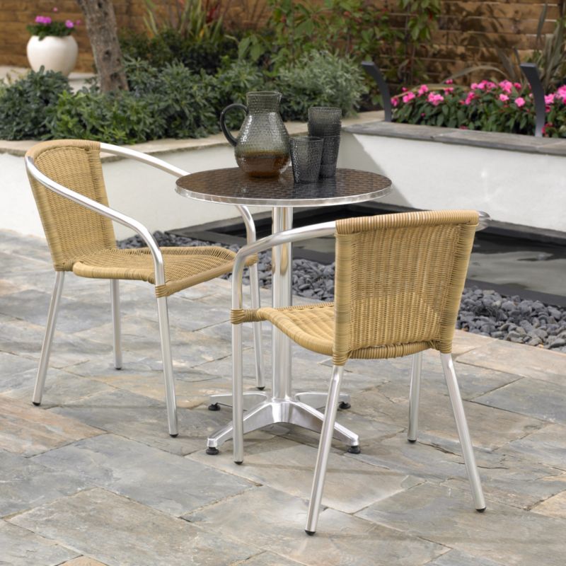 BandQ Tulsa Dining Set - Table and 2 Rattan Chairs