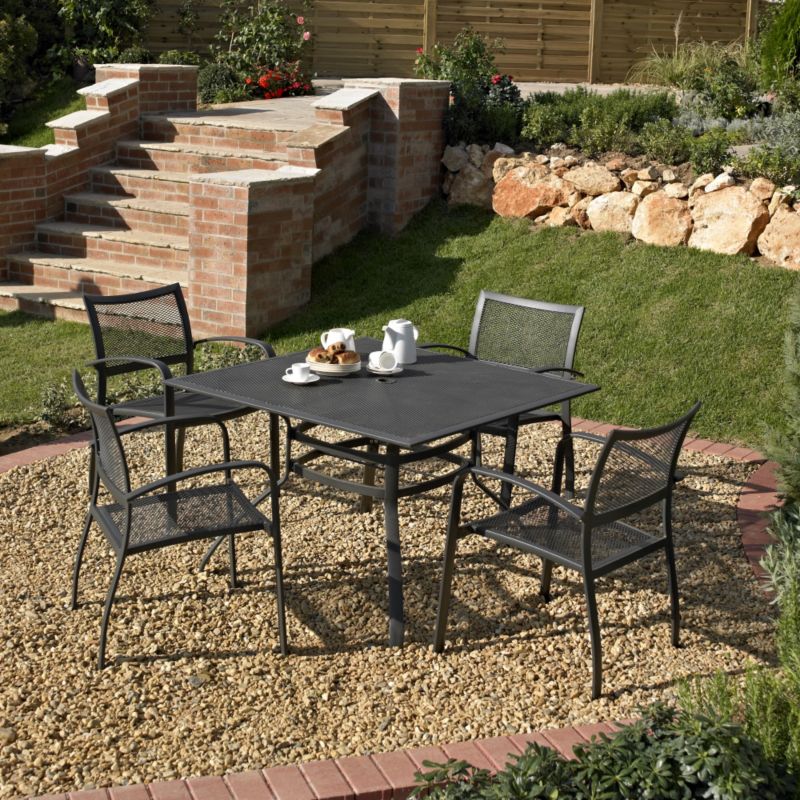 BandQ Boston Dining Set - Square Table and 4