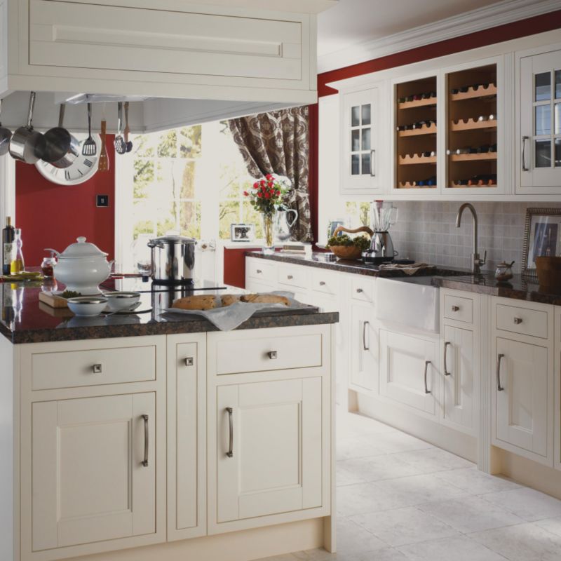 Cooke and Lewis Kitchens Cooke and Lewis Radcliffe Clad On Wall Panel White Painted 359mm
