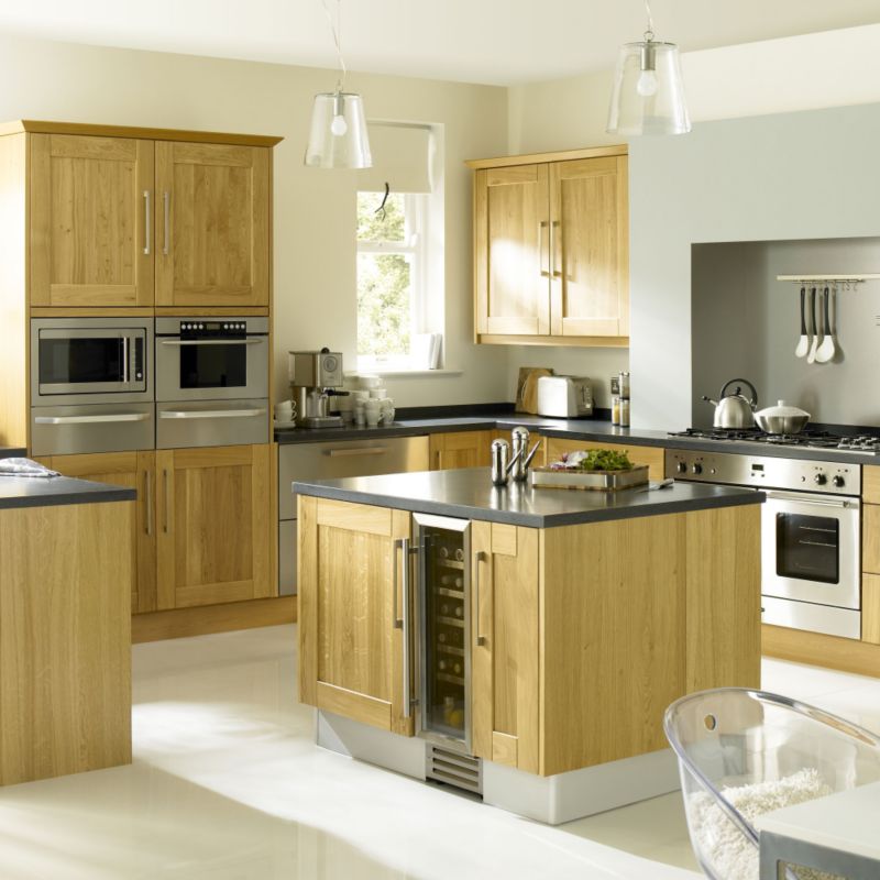 Cooke and Lewis Kitchens Cooke and Lewis Solid Oak Clad On Tall Wall Panel (H)937 x (W)355 x (D)22mm