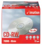 10 Stueck Imation CD RWs im Jewel Case 700 MB 80 Min