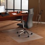 Floortextm Cleartex Stuhl und Bodenmatte Rechteckig fuer harte Boden und sehr niederflorige Teppiche 120 x 134 cm
