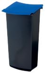 Han Mondo Nasseinsatz Schwarz Blau mit Deckel inkl 50 Abfallbeutel 3 Liter 14 x 9 x 27 cm