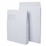 Office Depot Faltentaschen Mit Fenster Abziehstreifen 130 g m2 229 x 324 mm DIN C4 100 Stueck