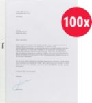 niceday Prospekthuellen DIN A4 11er Lochung Transparent 21 x 297 cm 55 Mikron 100 Stueck