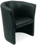 Ledersessel Club Lounge Schwarz