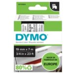 Dymo Schriftband D1 19 mm x 7 m Schwarz auf Transparent