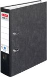Herlitz Maxfile nature Wolkenmarmor Ordner DIN A4 Schwarz 2 Ringe Rueckenbreite 75 cm mit aufgeklebtem Rueckenschild