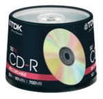 50 Stueck TDK CD R 80 min Spindel in Spindel 700 MB 80 Min