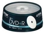 25 Stueck TDK DVDR 120 min Spindel bedruckbar 47 GB 120 Min