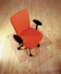 Floortextm Cleartex Stuhl und Bodenmatte Mit Lippe 25 x 51 cm fuer harte Boden und sehr niederflorigeTeppiche 90 x 120 cm