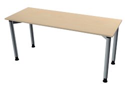Bisley Rechthoekig bureau V Desk Ahorn 160 x 60 x 68 76 cm