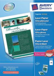 Avery Zweckform Laser fotopapier A4 Glanzend 120 g m2 210 x 297 mm Wit 200 Vel