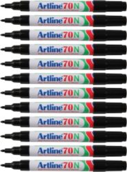 Artline 70N Permanente marker Ronde punt 15 mm Zwart 12 Stuks