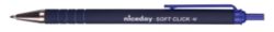 niceday Soft Click Balpennen 05 mm Blauw Drukknop 12 Stuks