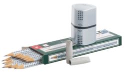 Faber Castell Grip 2001 Set 12 potloden  12 gommen  1 puntenslijper HB Medium
