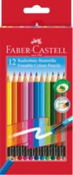 Faber Castell Erasable Kleurpotloden met gom 33 mm Kleurenassortiment 12 Stuks