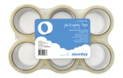 niceday Verpakkingstape Transparant 40 m 50 mm x 66 m 6 Rollen