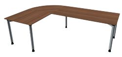 Bisley Hoekopstelling F V Desk Noten 200 x 160 x 68 76 cm