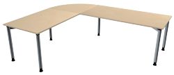 Bisley Hoekopstelling E V Desk Ahorn 200 x 200 x 68 76 cm