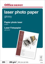 Office Depot Laser fotopapier A4 Glanzend 210 g m2 210 x 297 mm Wit 250 Vel