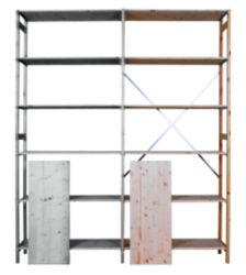 Eurorek aanbouwrek 100x30x210