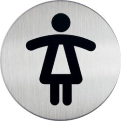 Durable Pictogrammen Toilet dames Zelfklevend o 83 mm